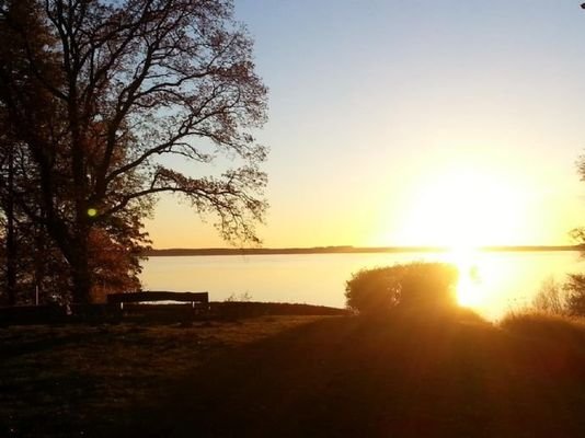 Sonnenuntergang Blick vom Grundstück