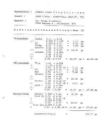 Wohnfläschenberechnung