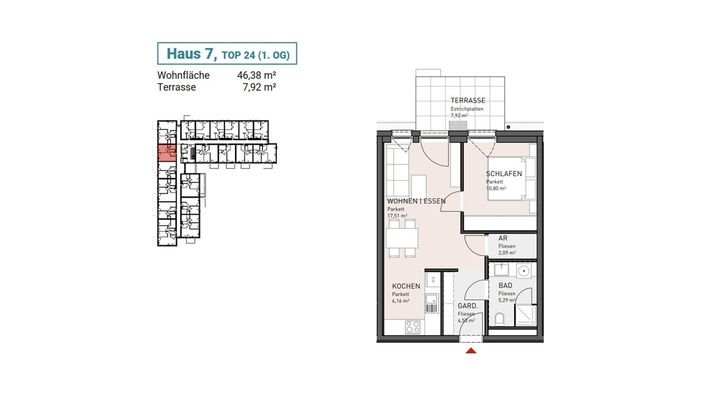Haus 7, Top 24 (1. OG)