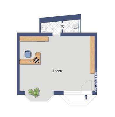 Grundriss Laden/Büro