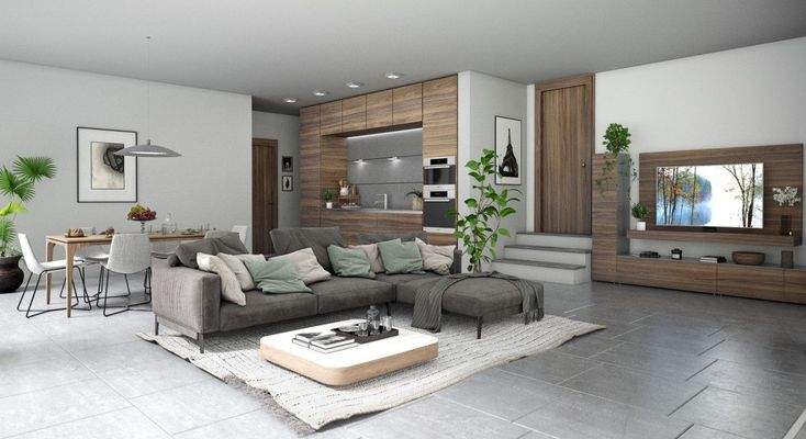 Wohn- Ess- und Küchenzimmer