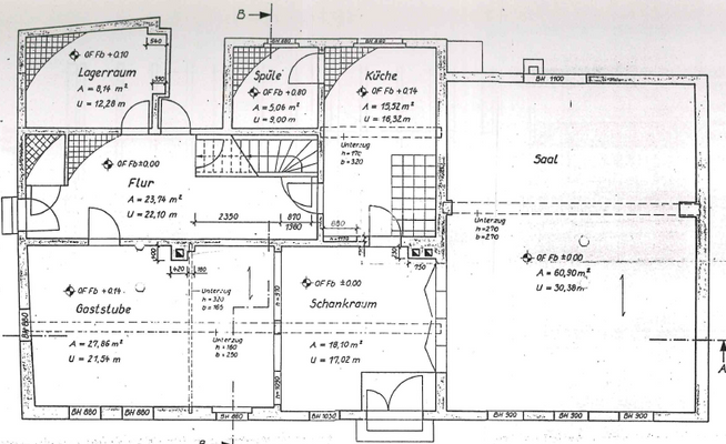Grundriss Gaststätte