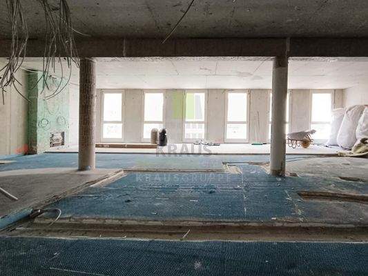 Großraumbüro im Bau