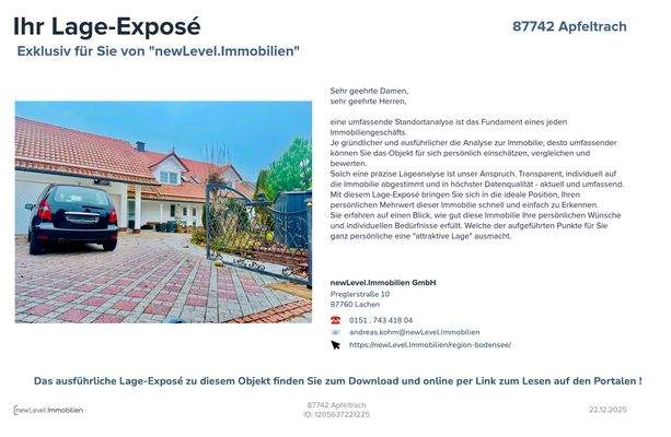 Hinweis auf das Lage-Exposé