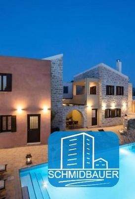 Kreta, Sivas: Schönes Steinhaus mit Gemeinschaftspool zu verkaufen