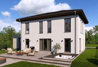 Modernes Traumhaus warten