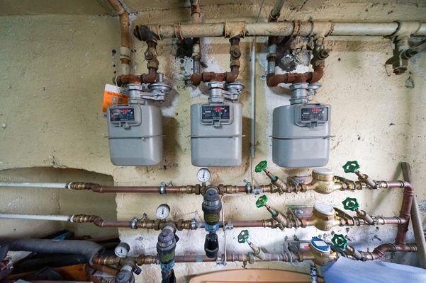 Gaszähler/Anschlüsse getrennt