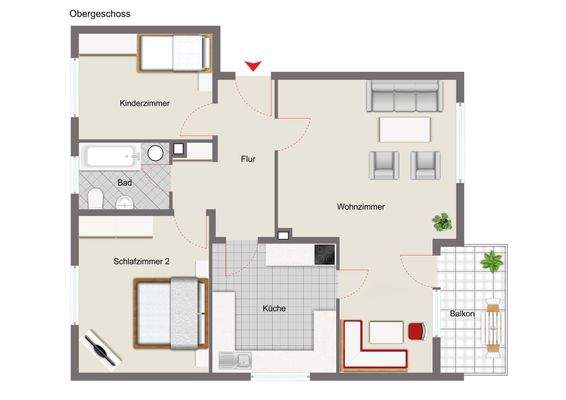 Grundriss Obergeschoss