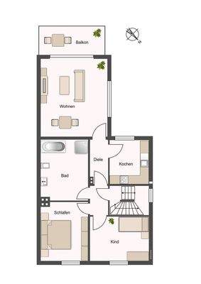 Grundriss Obergeschoss