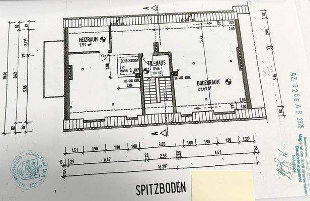 Grundriss Spitzboden