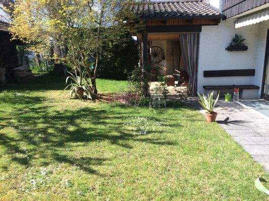 Blick auf den Freisitz