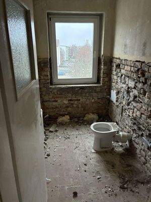 Das Bad wird neu hergerichtet