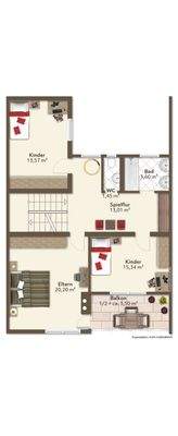 Grundriss Obergeschoss