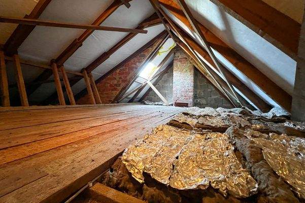 Dachboden mit Kaltdachdämmung