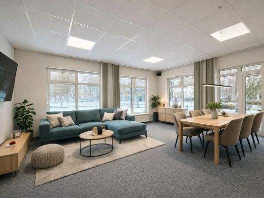 Wohn und Essbereich (KI visualisiert)