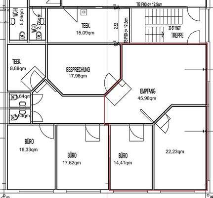 Grundriss Büroeinheit