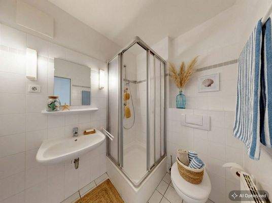 [KI-optimiertes Foto] Duschbad