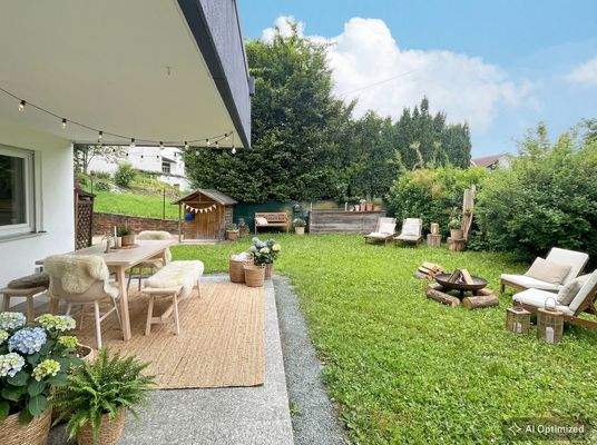 Garten mit großer Spielwiese (Visualisierung)