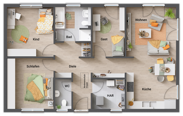 Grundriss-Bungalow-100-Erdgeschoss-4-Zimmer-Varian