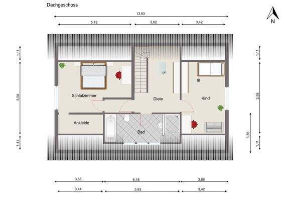 Grundriss Dachgeschoss