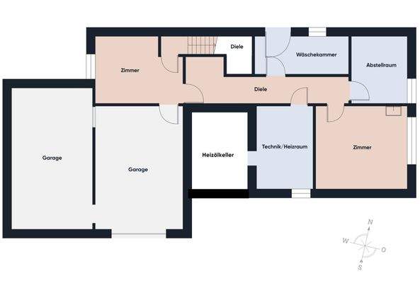 Grundriss ohne Maßstab / Untergeschoss