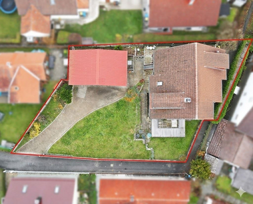 Grundstück von oben