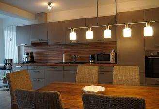 Wohn-Esszimmer mit Einbauküche