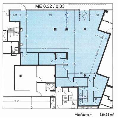 Ladenfläche straßenseitige Ausrichtung 330,58qm_ME 0.32_0.33