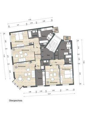 Grundriss Stockwerke 1-2-3