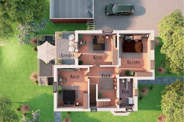 Obergeschoss - Visualisierung