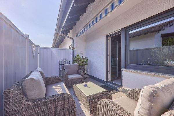 Blickgeschützte Terrasse Erdgeschoss