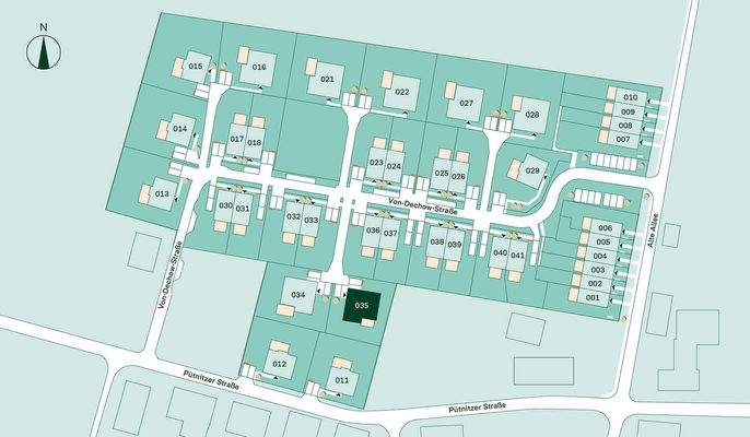 Lageplan des Hauses im Projekt Pütnitzwiese