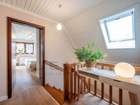Treppenaufgang ins Dachgeschoss