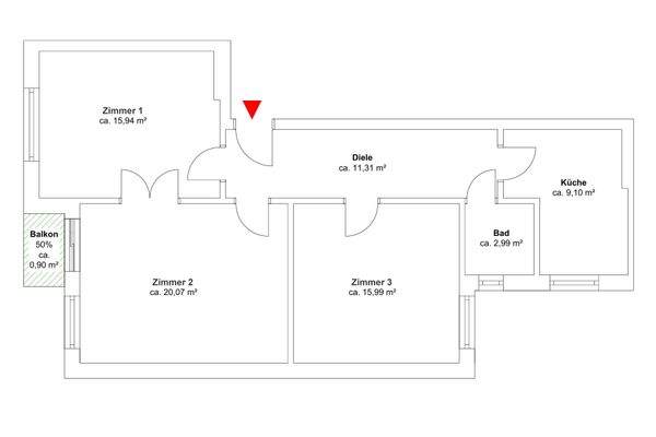 Sehr gute Raumaufteilung