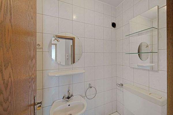 Das Gäste-WC im Dachgeschoss