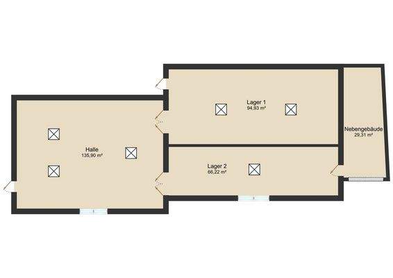 Grundrissplan Lager