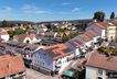 Luftbild mit Blick auf Erbach