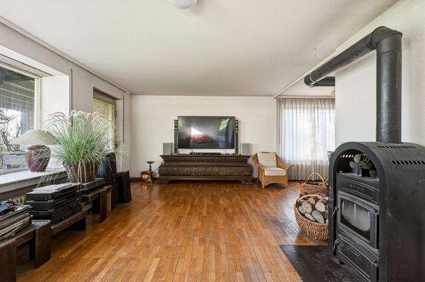 Wohnbereich mit gemütlichem Kamin