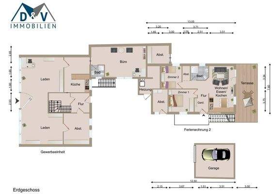 Gewerbeeinheit u. Ferienwohnung 2
