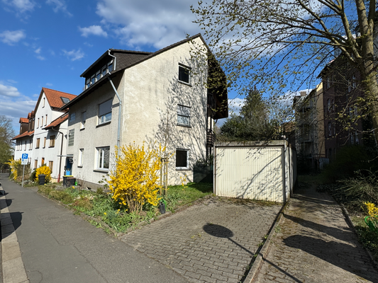 Blick auf die Garage