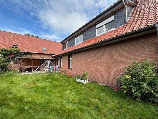 Die Rückseite eines Gebäudes