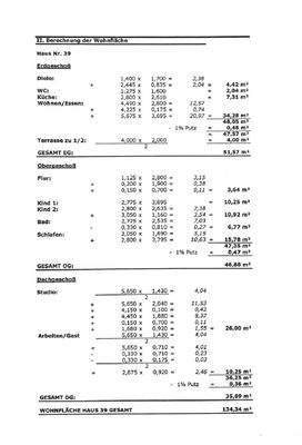 Wohn- und Nutzflächenberechnung