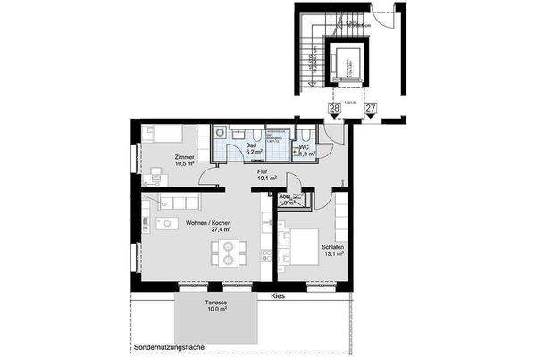 Grundriss Wohnung 28
