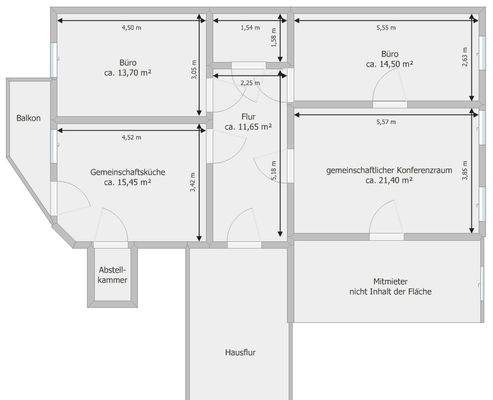 Grundriss Bürofläche