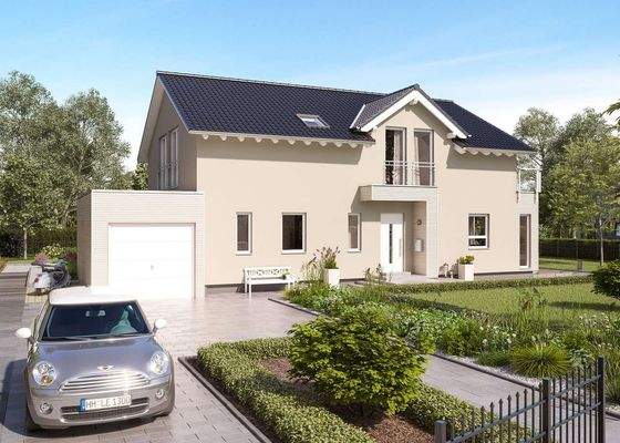 Straßenansicht mit Garage