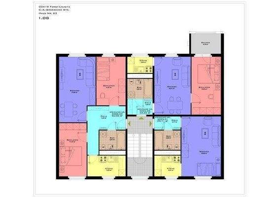 Grundriss einer Etage