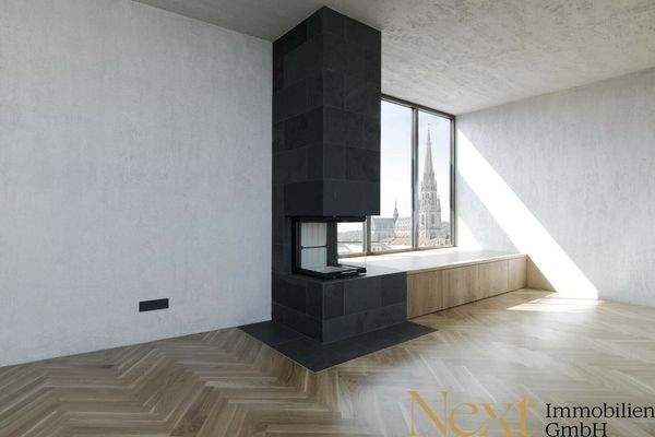 Wohnzimmer mit offenem Kamin II