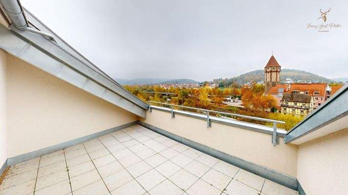 große Dachterrasse mit Weitblick