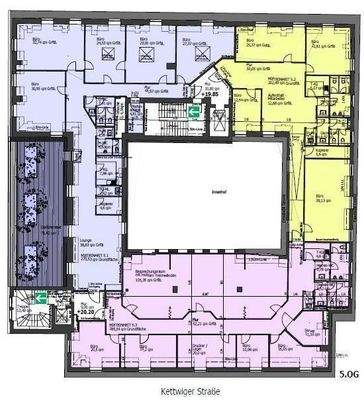 5. Obergeschoss - rosa Fläche