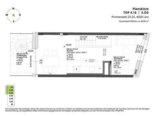 Planskizze Top 4.16 - 5.OG